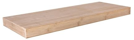 Velano - Holzwandregal, Regalboden, Schweberegal, Hängeregal aus Natur Bambus - 1 Stück, 60x23 cm, Bambus - Regale für Küche, Badezimmer, Wohnzimmer, Schlafzimmer - LUONTO