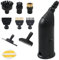 Gemsaya Round Brush and Mouthpiece Nozzle Set for Kärcher SC1 SC2 SC3 SC4 SC5 CTK10 CTK20, Extended Nozzle, Scraper Nozzle Window Squeegee Round Brush Flat Brush Steam Cleaner Accessories