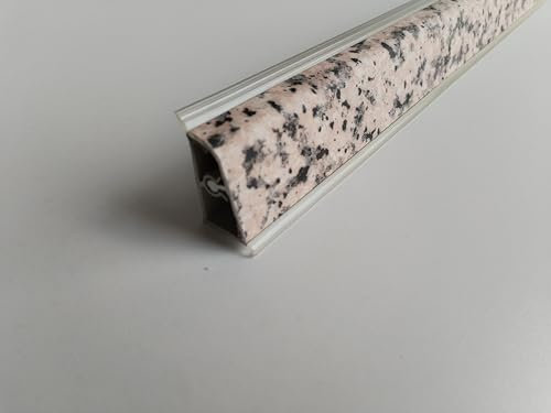 Alzatina per Top Cucina in PVC, con la seguente Misura= 240 cm Compresa di 1 angolo interno, 1 angolo esterno, 1 tappo sx, 1 tappo dx. (diversi colori). (Granito rosa porrino, cm 240)