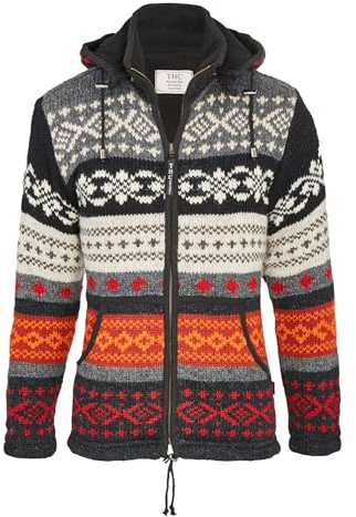 THC Natural Line Schafwollstrickjacke bunt Gemustert 825 | Schafwolle | Strickjacke | Schafwoll-Jacke | Woll-Jacke | Schafwolljacke | Außenjacke