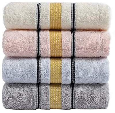 GSZCCZS 4PCS -Handtuch, reines Baumwoll, Haushaltswaschgesicht ohne Fussel, Rückgabegeschenkabsorption (Farbe: A, Größe: 72 * 33 cm) (A 72 * 33 cm)