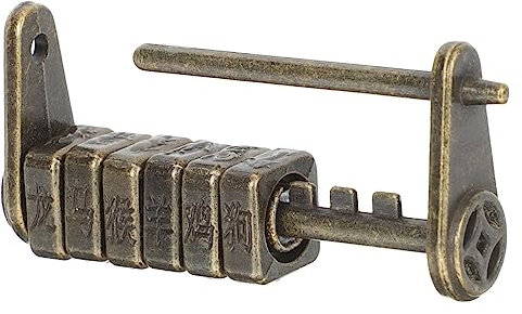 Holibanna Candado Estilo Clásico Retro Vintage de Combinación de Aleación de Zinc, Diseño Portátil para Joyero y Uso Decorativo