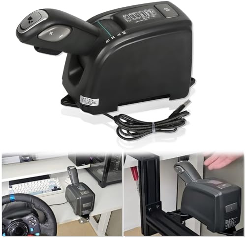 RYLNOK Automatische manuelle Handbremse 3-in-1 Getriebe Schaltung PC USB für ETS 2 europäische/amerikanische LKW SIM Racing ATS CTS Fit für Logitech G923 G29 G27 G25 und T-GT II T300 T500
