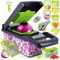 18 in 1 Vegetable Chopper & Cutter with 7 Rust-Resistant Blades – Multifunctional Veg & Salad Chopper, Onion Dicer, Grater, BPA-Free, Hand Guard & Cleaning Brush, Easy to Clean