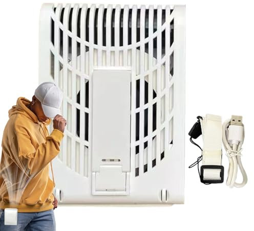 Waist Fan,Rechargeable Portable Neck Fan with 3 Speeds – Rechargeable Cooling Gadgets with 3 Speeds Small Air Cooler for Sports Camping Jobsite Gardening Picnic Farm