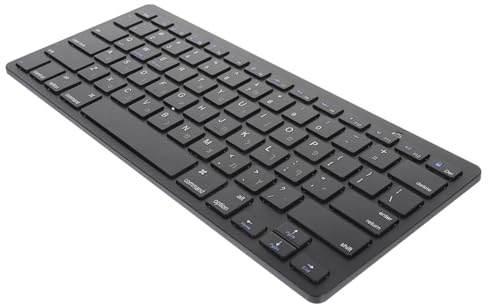 DOITOOL Clavier Hébreu Ultra-Mince Pleine Taille ABS à Faible Bruit | Bureau et Affaires, Toucher Confortable, Noir, Format Complet, Ordinateur Portable et Fixe