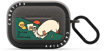 CASETiFY Bounce Airpods Pro (1. / 2. Generation) Hülle mit Ring - I'm sick of everything - Matte Charcoal