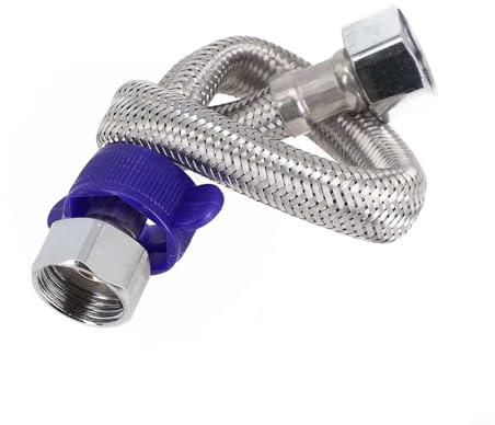 Tuyau flexible 1/2 en acier inoxydable pour connecter robinets et pommeaux de douche dans différents domaines (30 cm)