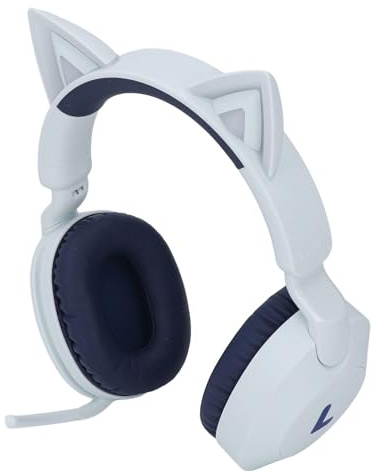 Fabater Katzenohr-Kopfhörer mit Mikrofon-Lautstärkeregelung, LED-Licht für Musik, Gaming-Headset, Rosa (#11)