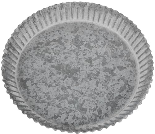 CIYODO Retro Metall Blumentopf Untersetzer Mittel Formstabil und Bruchfest Langlebige Pflanzschale für Fensterbank und Garten Vielseitiger Tropfteller für Innen und Außen