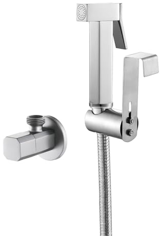 Bidet Handbrause Set, Quadrat,Bidet-Sprühgerät Für Toilette, Wandhalterung Bidet Sprühaufsatz Mit Kaltes Wasser, Duschkopf Für Toilette Für Körperpflege