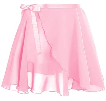 YZDMDM Damen Ballettrock Wickelrock Verstellbare Taille Chiffon Tanz Rock