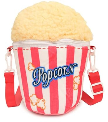 Viunychn Popcorn Kostüm Popcorn Tasche Umhängetasche für Damen Mädchen Schultertasche Geldbörse Party Deko Handtasche Handytasche