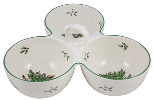 Spode Christmas Tree 3 Part Server 9- 1/2 inch