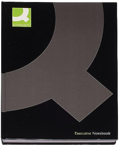 Q-Connect Hardback Casebound Notebook A5 Black (Pack of 3) KF03726