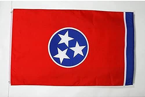 AZ FLAG - Flagge Tennessee - 90x60 cm - Bundesstaat Tennessee Fahne 100% Polyester mit Messing-Ösen - 50g