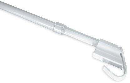 GARDINIA Klemmvitrage Ø 10/12 mm weiß 45-75, Metall, 45-75 cm