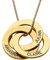MyNameNecklace Personalisiert Russische Ring Halskette mit Gravur auf zwei Ringen in 750er vergoldetes 925er Silber - Weihnachten Graviert Name Schmuck Geschenk fŸr Damen | Mutter | Freundin