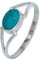 mantraroma Damen Ring Silber mit Stein Türkis Edelstein türkis schlicht modern (MRG-207-15-(52))