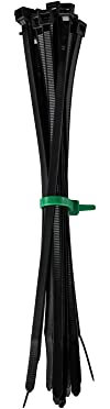 HPER Kabelbinder wiederverwendbar schwarz I 200mm x 4,8mm I 100 Stück wiederlösbar I +15-30% Zugkraft & Stabilität I 3 Jahre UV beständig I zertifizierte Qualität