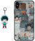 Staremeplz Compatible iPhone XS Case - Anime Figure Design with Keychain, Soft Silicone TPU Protective Phone Case