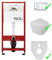 Tece Vorwandelement Base inkl. Drückerplatte chrom + Lavita Wand WC Sogo Slim ohne Spülrand + WC-Sitz mit Soft-Close-Absenkautomatik