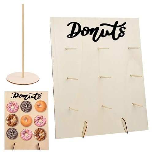 Donut Wand Hochzeit,Donuts Ständer Holz,Donuts Stander,Candy Bar Donut Wand,Donut Board,Donut Tafel,Donut Halter,Donut Dekoration für Hochzeiten Geburtstage, Babyparty, Jubiläen, Konditoreie