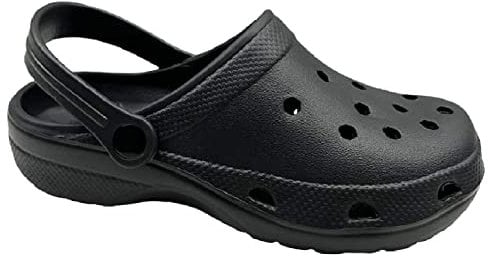 Ladies Womens Mules Slippers Nursing Garden Beach Hospital Clogs Shoes Sandals Black