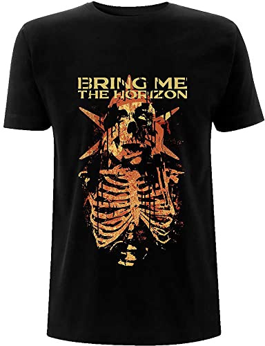 Bring Me The Horizon T Shirt Skull Muss Band Logo Official Mens Black