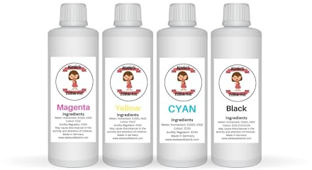 Katies Edible Ink Set Compatible with Canon Pixma Printers Black/Cyan/Magenta/Yellow