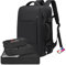 BANGE Reiserucksack, Handgepäck Rucksack Strapazierfähige Convertible Duffle Bag Fit für 17,3-Zoll-Laptop für Männer und Frauen (Schwarz L(with3cubes))
