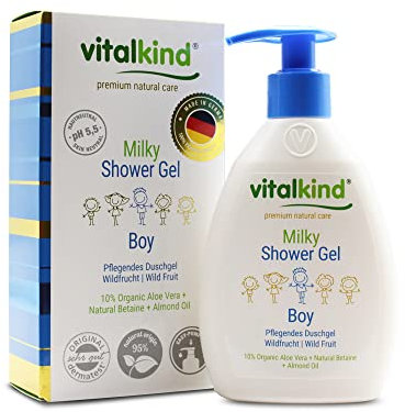 vitalkind Milky Shower Gel BOY – premium natural care for Kids. Premium Naturkosmetik für Mädchen von vitalkind. Mildes Duschgel für sanfte Reinigung sensibler Haut.