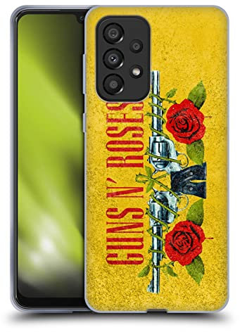 Head Case Designs Offizielle Guns N' Roses Pistolen Vintage Soft Gel Handyhülle Hülle kompatibel mit Galaxy A33 5G (2022)