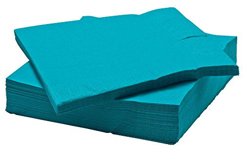 Ikea FANTASTISK Papierserviette, 40 x 40 cm, türkis