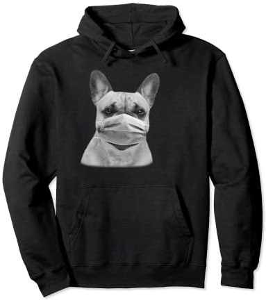 Französische Bulldogge Maske Hund Mundschutz Atemschutz Pullover Hoodie