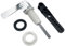 Hanforede 1 Pack Chrome Plated Replacement Toilet Tank Handle, Universal Fit Metal Toilet Flush Lever WC Cistern Repair Handle Rod Kit, Silver