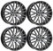 4x MB Design Felgen KV4 8.5Jx19 ET45 5x112 Mattgrau poliert kompatibel mit Mercedes-Benz A a B C63 C CL CLA E EQA EQB EQE GLA GLB GLE GLK M