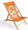 Ferocity Holz-Liegestuhl Klappbar Klappliegestuhl Sonnenliege Strandstuhl Wechselbezug Motiv Spritz O'Clock [119]