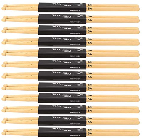 5a Bacchette per batteria Promark 40×9×6 12 paia di bacchette in legno d'acero rullante pratica sul palco prestazioni 5a