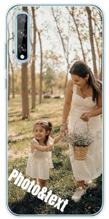 JGOYGYI Personalisierte Handyhülle kompatibel mit Huawei Y6P Y5P Y7 Y6 Y5 2019 2018 2017 Mate 50 40 20 10 9 Pro Lite G8 GX8,Benutzerdefiniert Hülle Transparent mit Eigenem Foto Bild Text