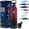 Grsta Trinkflasche - 1L - Trinkflasche Sport, Trinkflasche Edelstahl Auslaufsicher, Trinkflasche mit Strohhalm, Thermosflasche BPA-frei, Wasserflasche fur Fitness, Outdoor, Gym, Sport
