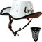 Neuartiger Halbgesichts-Motorradhelm, Western-Cowboyhut-Halbhelm, DOT-zugelassener Helm mit offenem Gesicht, ABS-Halbgesichtshelm, modischer Leder-Gentleman für Erwachsene, Männer, Frauen, J