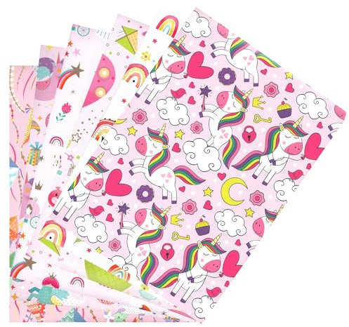 ARKRAFT Geschenkpapier Set 6 Bogen XXL Format 90 x 65 cm Verpackung plastikfrei FSC Papier (Kinder)