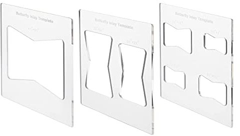 YIZITU Modelli per Intarsio Farfalla - Kit Jig Router Decorativo - 7 Dimensioni - Acrilico Indurito Trasparente