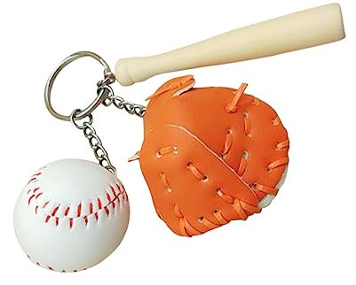 GALPADA Anhänger Schlüsselanhänger Jungen Baseballschläger Schlüsselbund Baseballarmbänder Für Jungen Baseballschläger Aus Holz Baseball-partybevorzugung Baseball Aus Holz Schmücken Mini