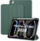 CACOE Custodia Cover Compatibile con iPad pro 2024 (M4) da 11 Pollici–Ultra Sottile con Funzione Leggio Slim in Pelle PU Custodia Adatta, Verde Notte Scuro
