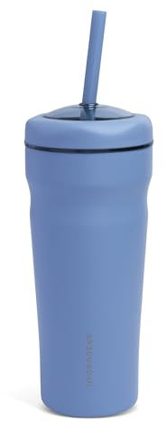 Hydragear Breaker Edelstahlbecher mit Tritan-Deckel und wiederverwendbarem Strohhalm, 680 ml, Denim