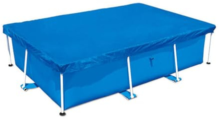 WAZUBC Schwimmbadabdeckung, Rechteckiger Rahmen Staubdicht Regenfest Poolabdeckung Whirlpool Deckenabdeckungen für Rahmen Schwimmbäder (300 x 200cm)