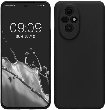 kwmobile Custodia Compatibile con HONOR 200 Cover - Back Case per Smartphone in Silicone TPU - Protezione Gommata - nero matt