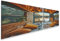 islandburner Bild auf Leinwand Gemütlicher Camper-Van-Bettblick auf Sonnenuntergang über See mit Kissen und Decke am Fenster Bilder Wandbilder Poster